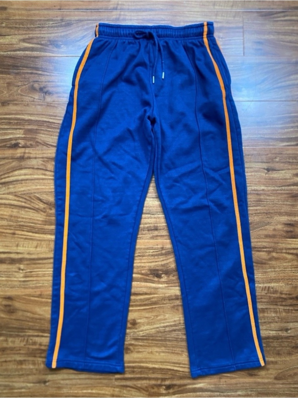 PrettyLittleThing Women Blue Orange Drawstring Track Sweatpant Size 8 Athleisure